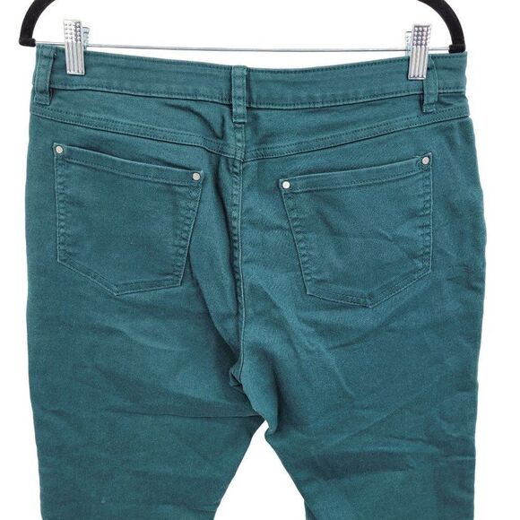 LC Lauren Conrad Colored Skinny Jeans 14 Forest Green Stretch Mid-rise 5 Pocket - Picture 7 of 13